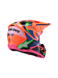 Alpinestars Youth Helmet Deegan Orange Fluo Purple Pink