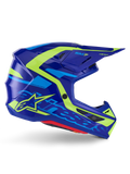 Alpinestars Helmet Supertech S-M7 Deed Helmet - Blue Yellow Fluo Gloss