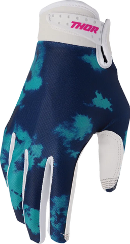 2026 Thor Glove Youth Launchmode Bleach White Aqua