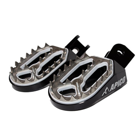 Apico Pro Bite Anodised Black Wide Foot Pegs - Sur-Ron