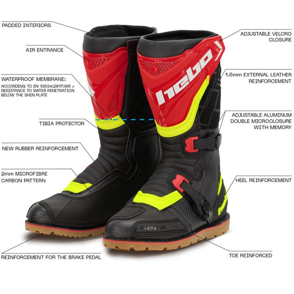 BikeIt Triple Black Waterproof Motocross Boots – CE Certified, Men's Sizes (UK/EU/US Variation)