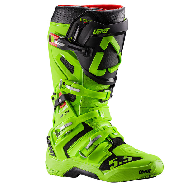 2026 Leatt 5.5 Flexlock Boots Lime Green – AT Motocross