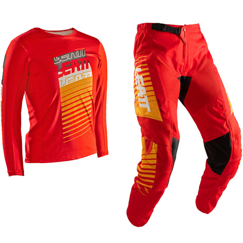 Leatt 3.5 Pant and Jersey Kit Youth Red