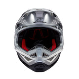 Alpinestars Helmet Supertech SM10 Flood Silver Black Orange Matt Glossy