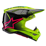 Alpinestars Helmet Supertech SM10 Unite Yellow Fluo Black Diva Pink Glossy