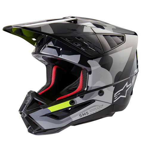 Alpinestars Helmet SM5 Rover Dark Gray Yellow Fluo Glossy