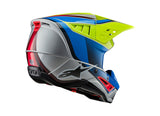 Alpinestars Helmet SM5 Sail Yellow Fluo Enamel Blue Silver Glossy