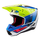 Alpinestars Helmet SM5 Sail Yellow Fluo Enamel Blue Silver Glossy