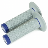 Renthal Dual Compound Ergodiamond Enduro Motocross grips - Blue Grey