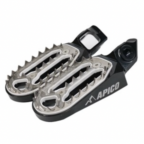 Apico Pro Bite Anodised Wide Foot Pegs - GasGas Black