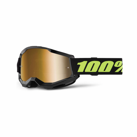 100% Strata 2 Goggle Solar Eclipse - True Gold Mirror Lens