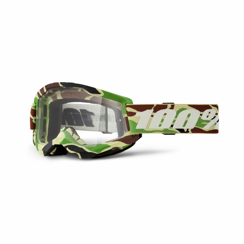 100% Strata 2 Goggle War Camo - Clear Lens