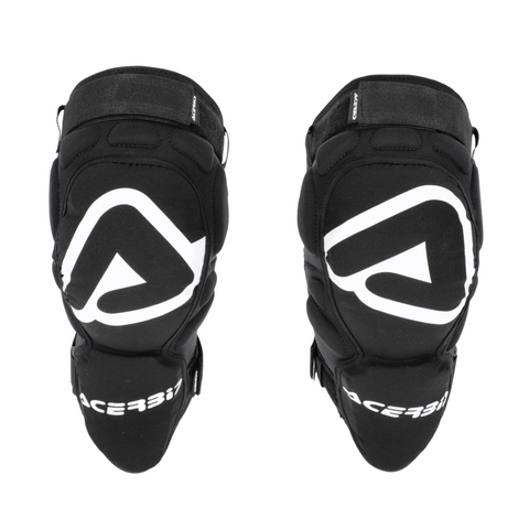 Acerbis Adult Soft Knee Guards - Black White