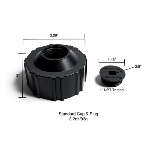 Tuff Jug New Standard Cap with Plug - Black