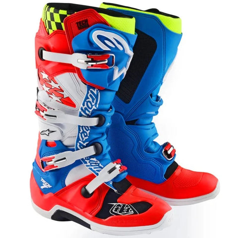 Alpinestars Tech 7 Troylee Designs LE Motocross Boots Red White Blue