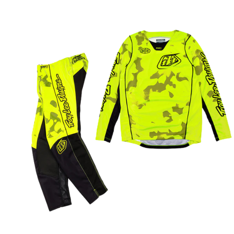 Troy Lee Designs GP PRO Youth Blotted Kit Combo - Flo Yellow
