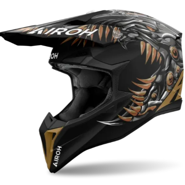 Airoh Wraaap Cyborg Matt MX Helmet – AT Motocross