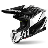 Airoh Twist 3 Thunder Black White Gloss Motocross Helmet