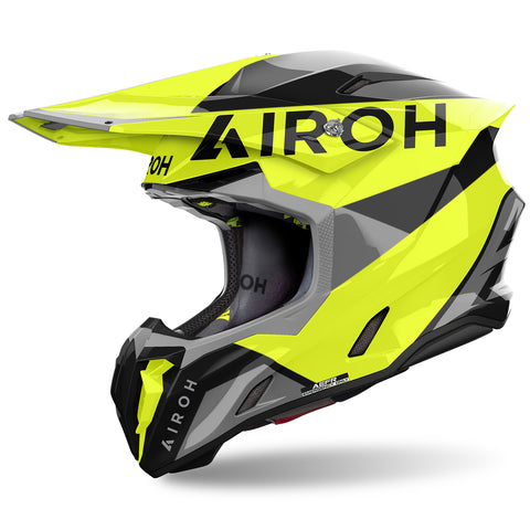 Airoh Twist 3 King Yellow Gloss Motocross Helmet