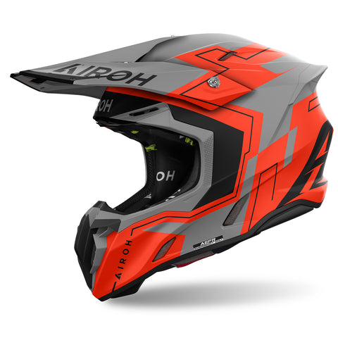 Airoh Twist 3 Dizy Orange Fluo Matt Motocross Helmet
