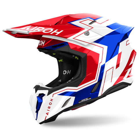 Airoh Twist 3 Dizy Blue Red Gloss Motocross Helmet