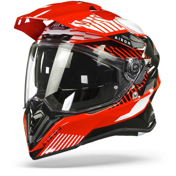 Airoh Commander Boost Red Gloss Adventure Helmet – AT Motocross