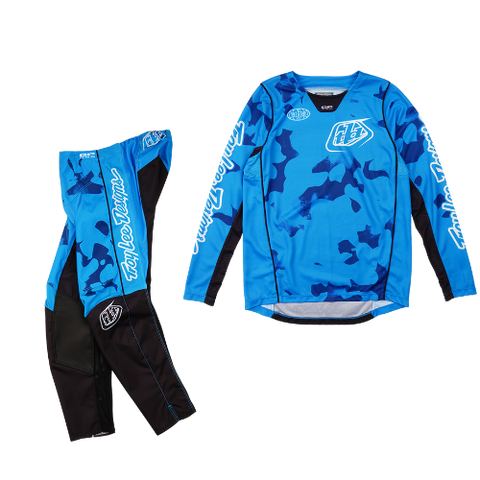 Troy Lee Designs GP Pro Youth Blotted Kit Combo - Bright Blue