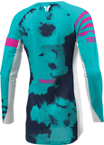 2026 Thor Women's Launchmode Bleach Jersey White Aqua
