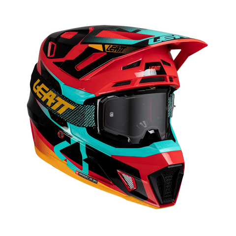 2025 Leatt 7.5 V25 Red Helmet with 4.5 Goggle