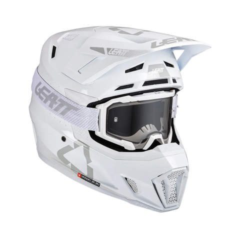2025 Leatt 7.5 V25 White Helmet with 4.5 Goggle