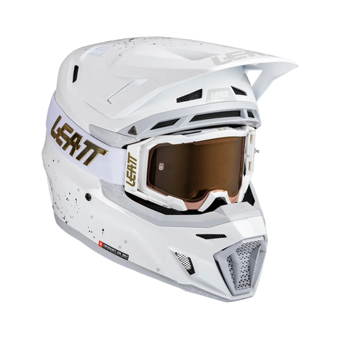 2025 Leatt 8.5 V25 White Helmet with 5.5 Goggle
