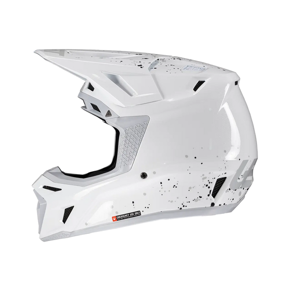 Leatt MTB Helm Enduro 3.0 - Mit Abnehmbarem Kinnbügel | Weiß In Größe S | 360 Turbine Belüftung