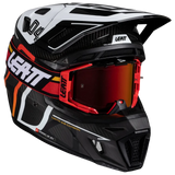 2025 Leatt 9.5 V25 Carbon White Helmet with 6.5 Iriz Goggles