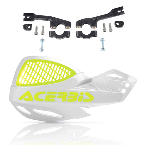 Acerbis Uniko Vented Handguards White Yellow