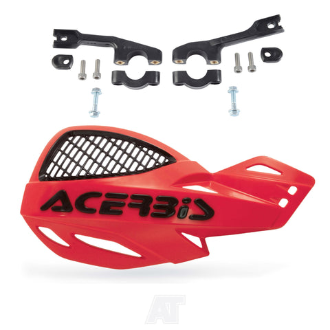 Acerbis Uniko Vented Handguards - Red Black