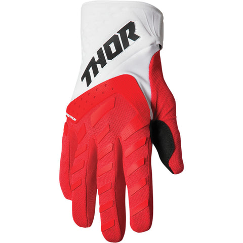 Thor Spectrum Red White Motocross Gloves