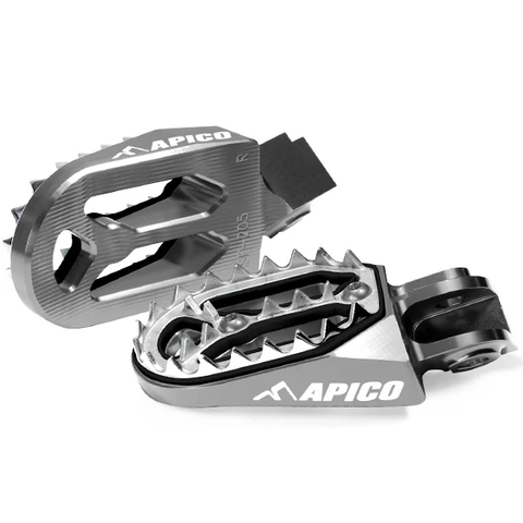 Apico Pro Bite Anodised Wide Foot Pegs - Honda Titanium