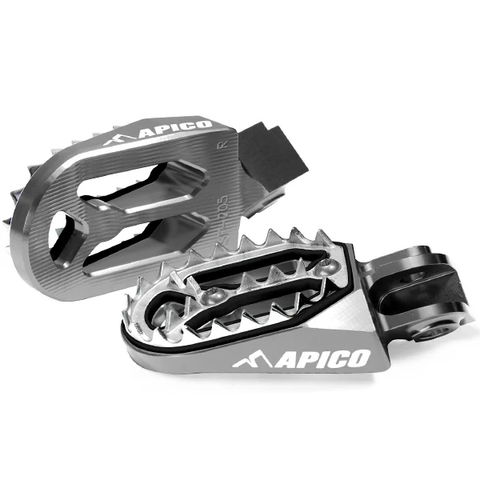 Apico Pro Bite Anodised Wide Foot Pegs - KTM Titanium