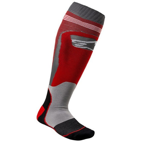 Alpinestars Plus-1 Red Cool Grey MX Socks