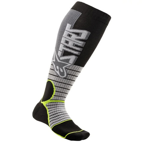 Alpinestars Pro Cool Grey Yellow Flou MX Socks
