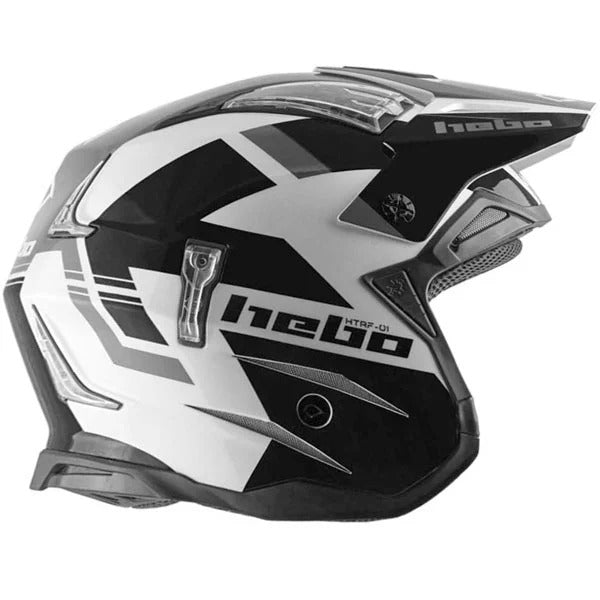 Hebo Zone 4 Fibre Balance Trials Helmet Grey AT Motocross