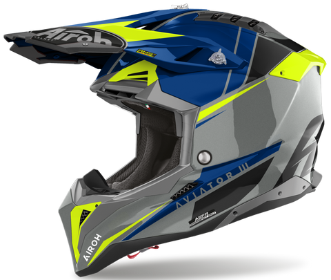 Airoh Aviator 3 Helmet Push Blue