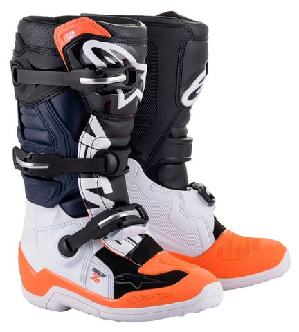 Alpinestars Tech 7S Youth Boots Black Orange Flo