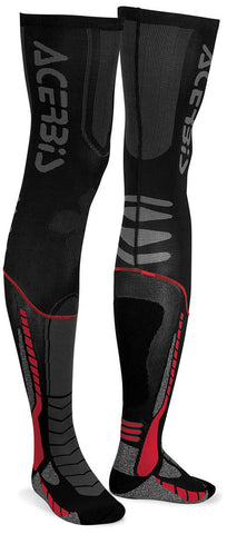 Acerbis X-Leg Pro Knee Brace Socks - Black Red