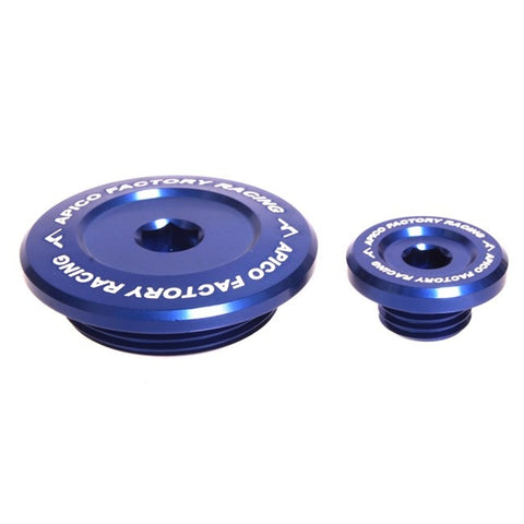 Apico Aluminium Engine Plug Set - Yamaha - Blue