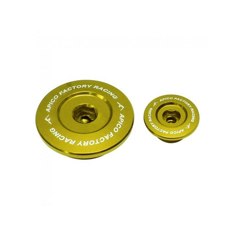 Apico Aluminium Engine Plug Set - Suzuki - Gold