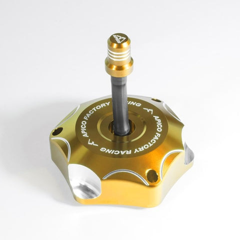 Apico Alloy Fuel Cap with Breather Pipe - Suzuki - Gold