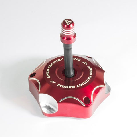Apico Honda Alloy Fuel Cap with Breather Pipe - Red