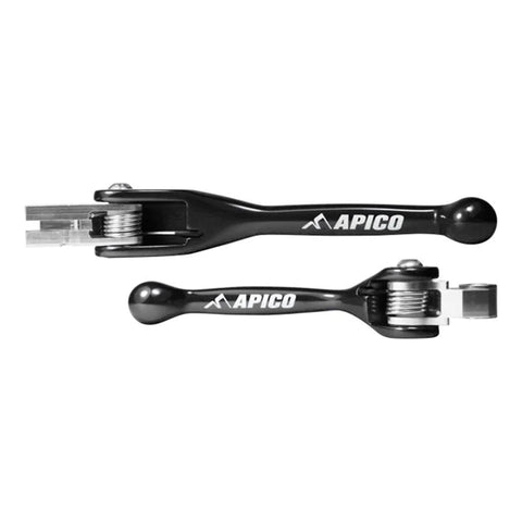 Apico Flexi FoldBack Brake & Clutch Lever Set - Black Husqvarna