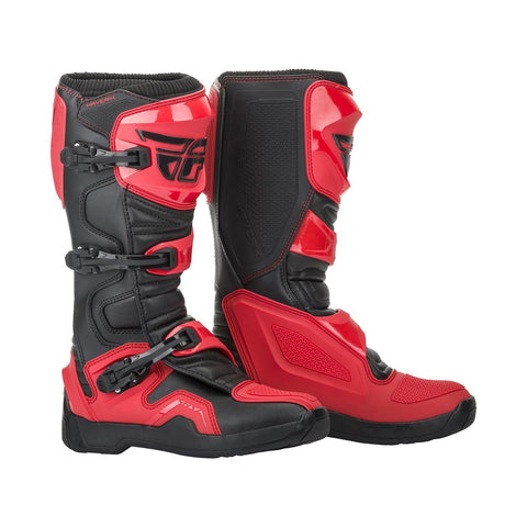 Fly Racing Maverik MX Motocross Boots - Black Red